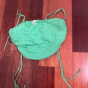Green scrunched top urban outfitters